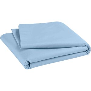 P'tit Basile Drap plat bebe coton bio 118x180 bleu ciel