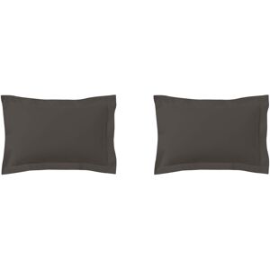 Terre de Nuit Lot de 2 taies d'oreillers zinc 100% coton 50x70 cm