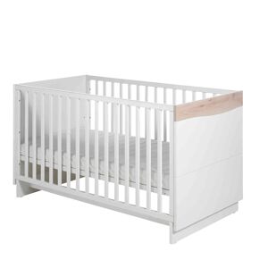 Geuther Lit bébé évolutif en bois blanc et hêtre Wave - 70x140 cm - Geuther - Publicité