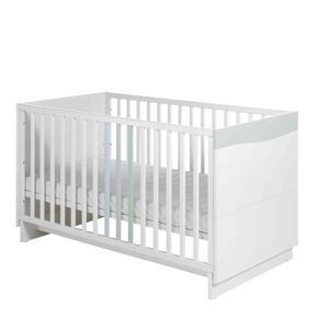 Geuther Lit bébé évolutif en bois blanc et pastel Wave - 70x140 cm - Geuther - Publicité