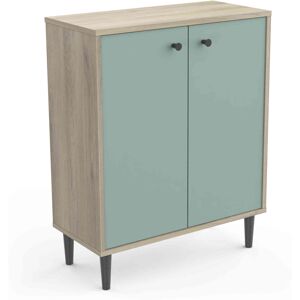 Terre de Nuit Commode 2 portes vert de gris - CO180