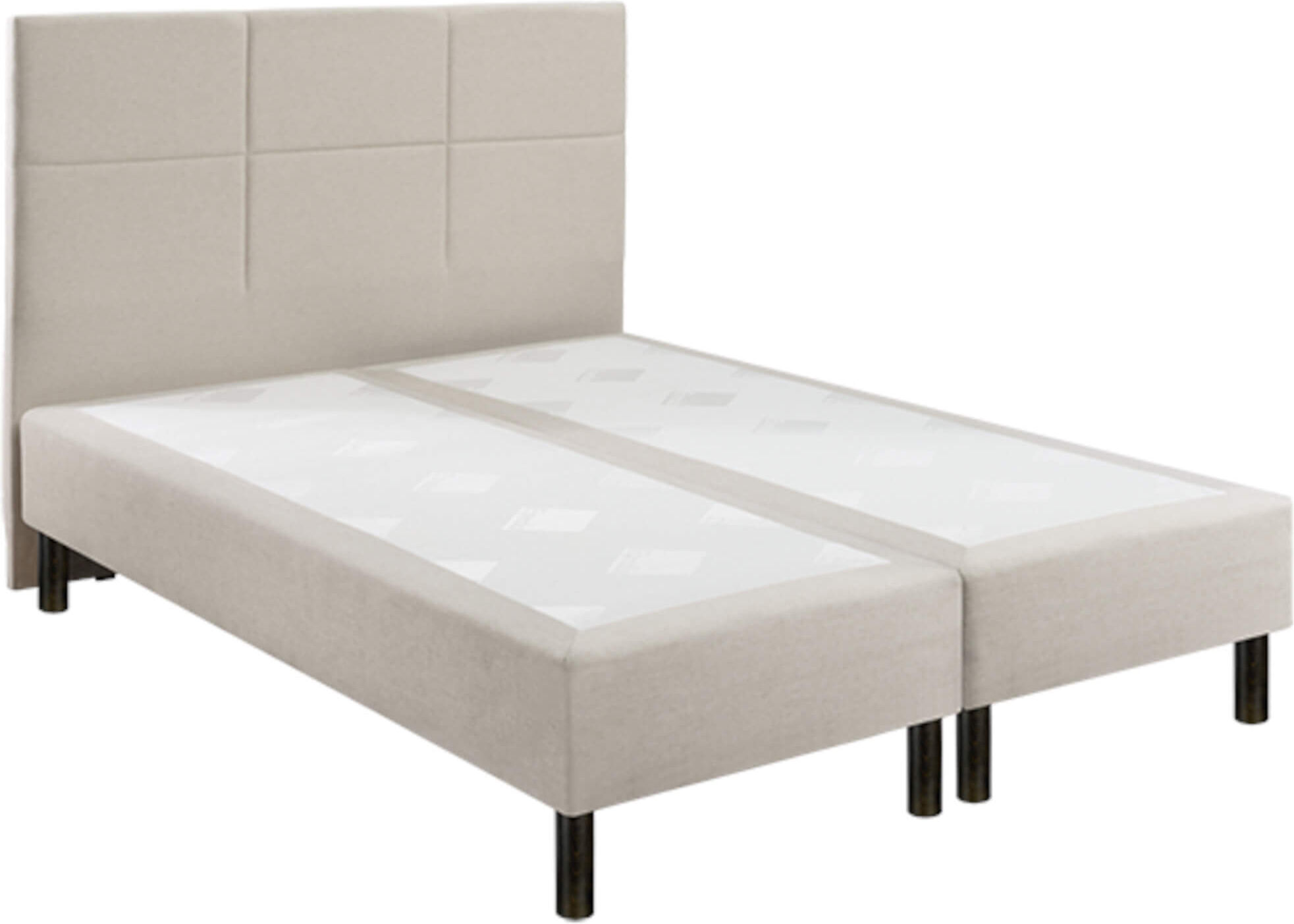 Ensemble boxspring sommier à ressorts + tête de lit + pieds chenillé lin Epeda ENCHANTEUR 180X200