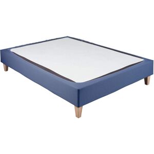 Terre de Nuit Cache-sommier coton jersey bleu océan 100x200