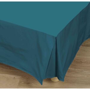 Tradilinge Cache-sommier bleu canard 100% coton 90x190 cm - Tradilinge