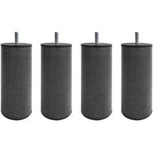 Someo 4 pieds cylindriques métal graphite 15 cm