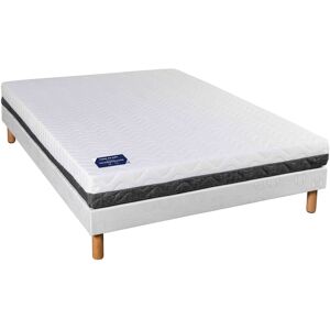 Terre de Nuit Ensemble matelas mousse Tranquillité + sommier + pieds 90x190