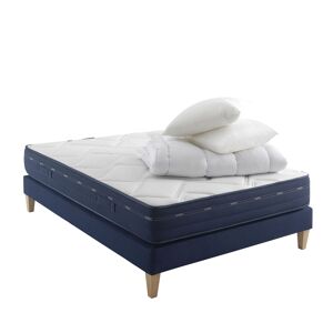 Someo Ensemble matelas ressorts et mémoire de forme, sommier, pieds, couette et oreiller Rêve 500 - SOMEO 160x200