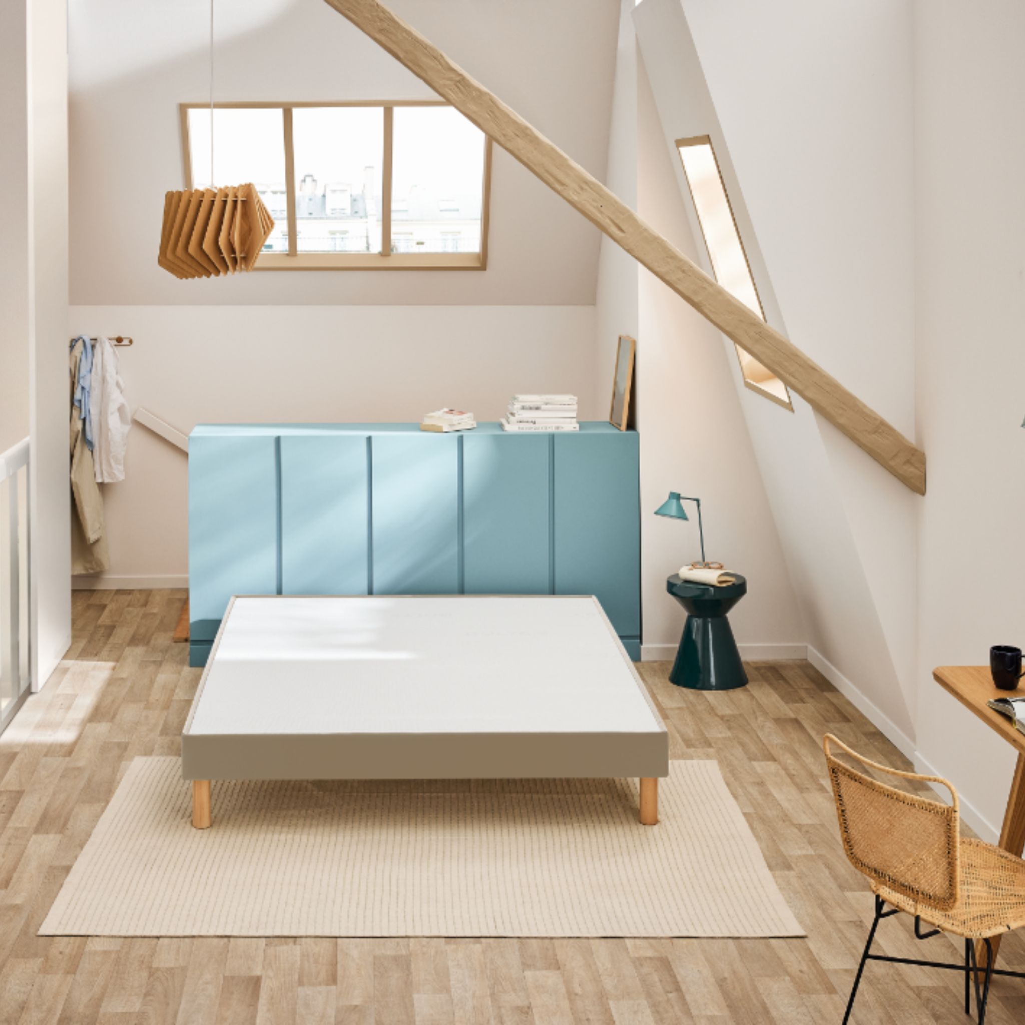 Sommier déco tapissier Vigoroso moka - Bultex 160x200