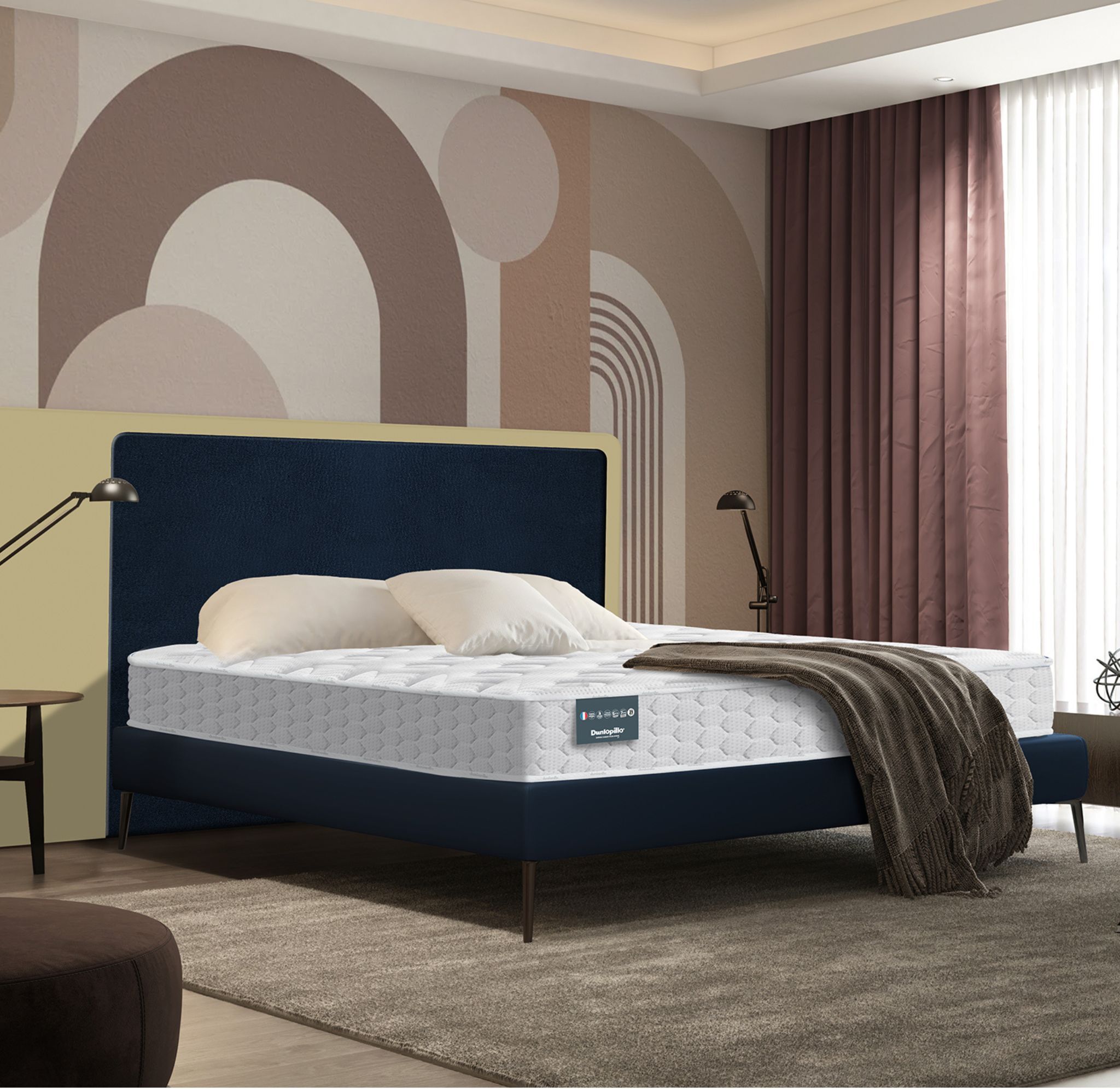 Matelas Dunlopillo mousse mémoire Aérial® moelleux 21cm NARCISSE 90x190