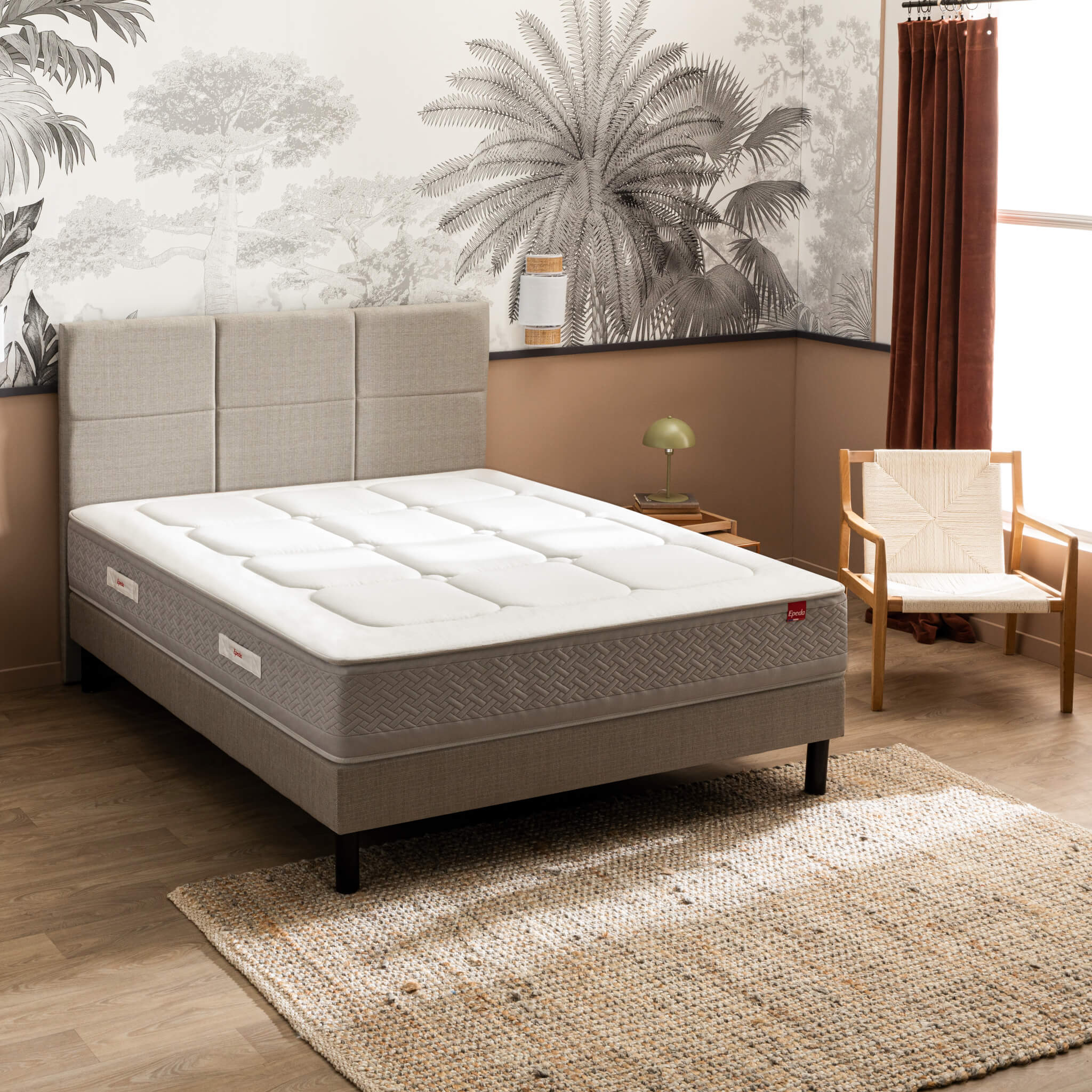 Matelas Epeda ressorts ensachés, mémoire de forme et laine L’Escapade 90x190