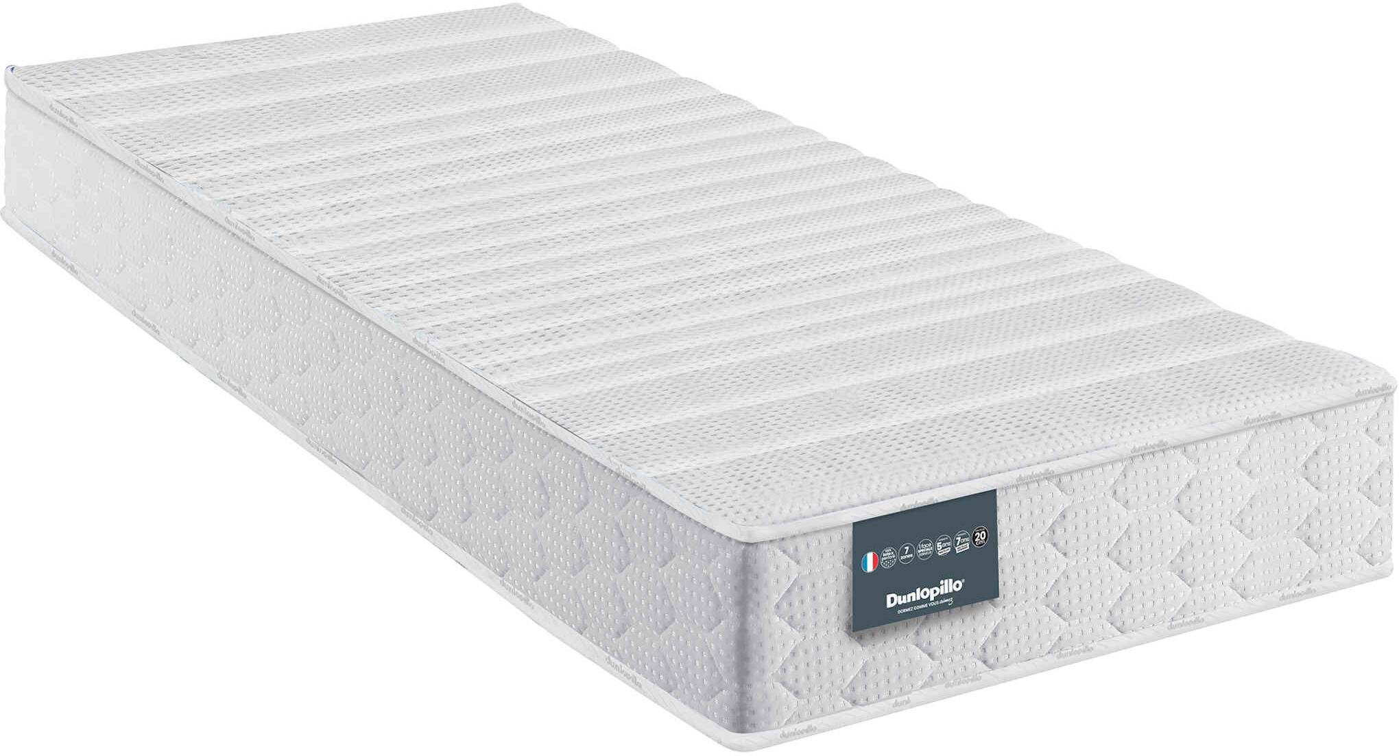 Matelas pour lit électrique Dunlopillo 100% latex 20cm DAHLIA 2x80x200