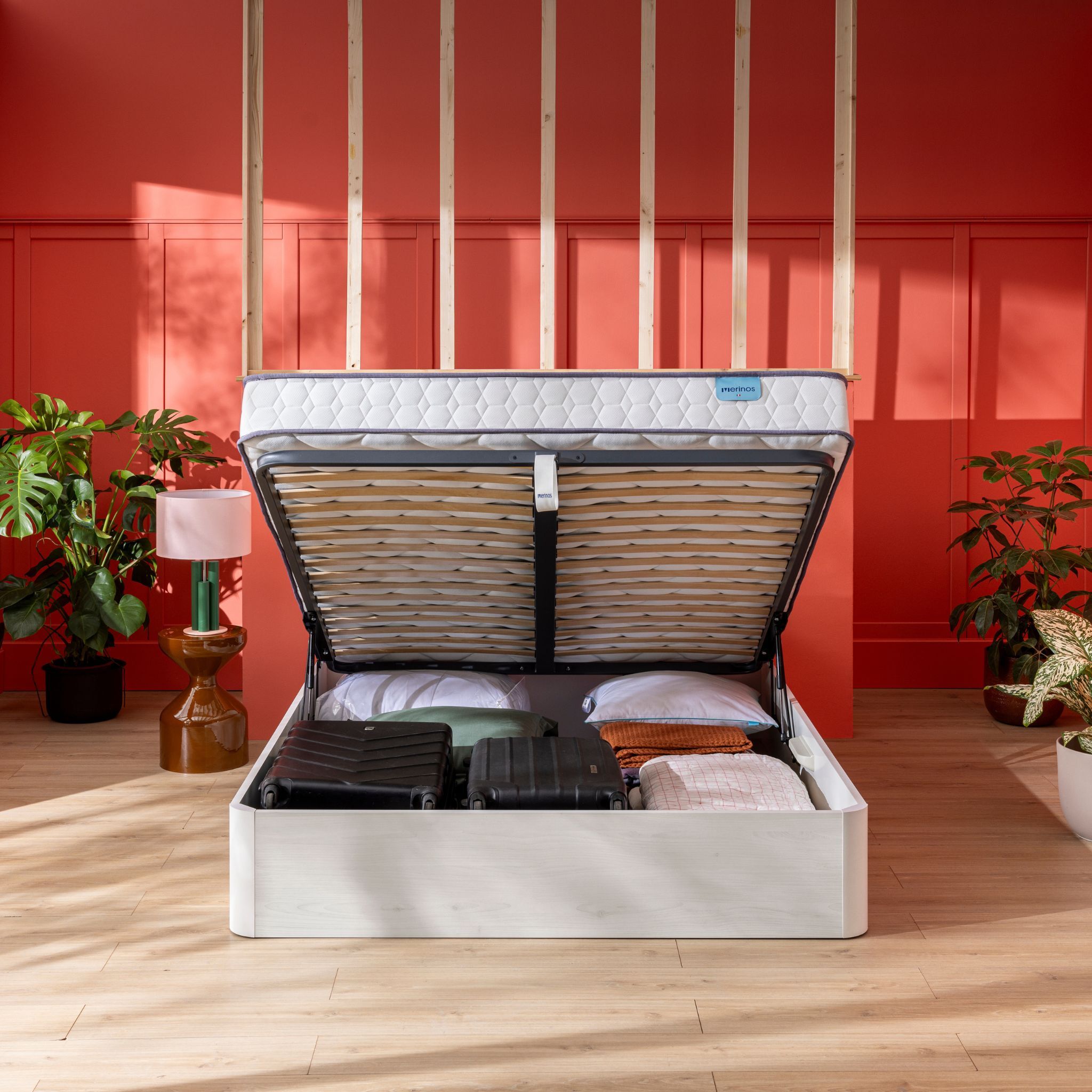 Lit coffre 670 L EasyBox Merinos 160x200