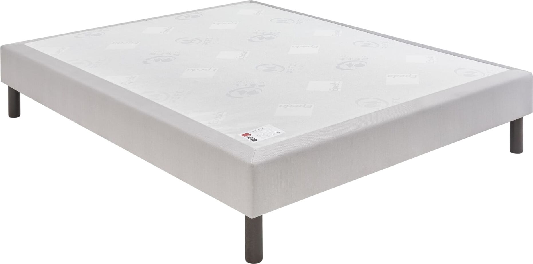Sommier Nature confort médium 18 cm - Epeda gris souris 70x190