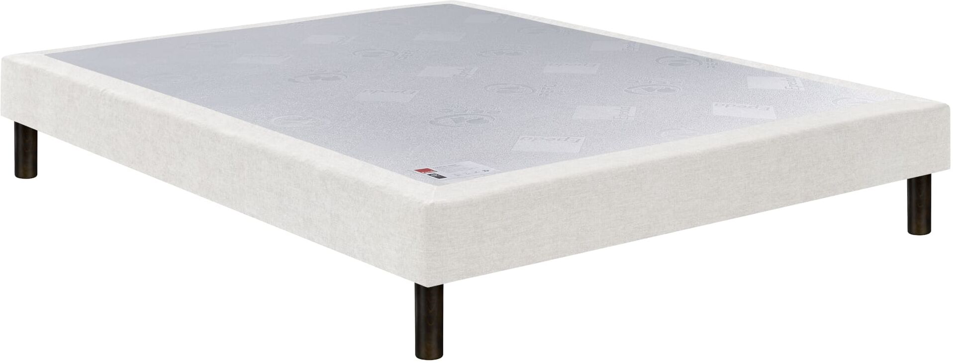 Sommier Nature confort médium 18 cm - Epeda chenillé lin 160x190