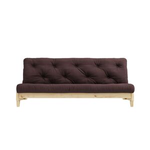 Karup Design Banquette ajustable FRESH en pin massif naturel avec matelas futon marron 140x200