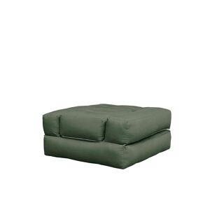 Karup Design Matelas futon et pouf 2 en 1 CUBE kaki 90x190