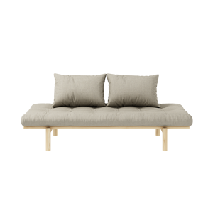 Karup Design Sofa PACE en pin massif naturel matelas lin 75x200 + coussins 40x60 inclus