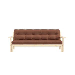 Karup Design Banquette UNWIND en pin massif naturel avec matelas futon marron noisette 130x190