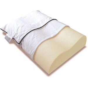 Someo Oreiller ergonomique mousse mémoire végétale et taie d'oreiller percale Someo 40x60