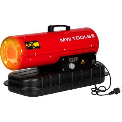 Canon à chaleur fioul 20kW portable à combustion directe et thermostat intégré MW Tools WD72 - Publicité Canon à chaleur fioul 20kW portable à combustion directe et thermostat intégré MW Tools WD72 - Publicité