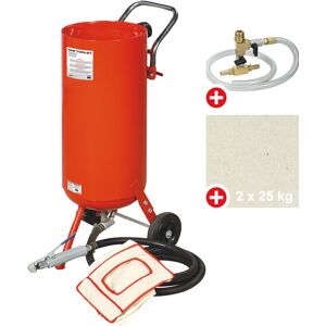 Mw Tools Sableuse mobile pro 75L + kit bicarbonate de soudage et 50kg d'abrasifs MW Tools