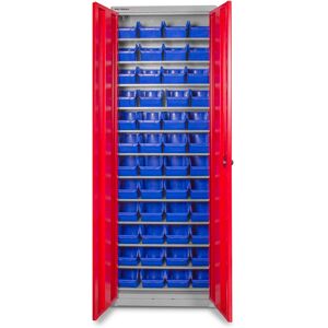 Armoire a 2 portes avec 48 bacs MW Tools DEBK48D