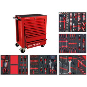 Servante d'atelier complete rouge STARTER 212 outils MW Tools MWE211R