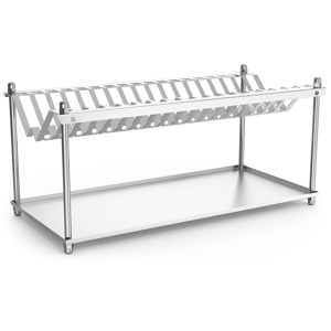 Lioninox Égouttoir en acier inoxydable pour assiettes et verres 484x228x225 mm