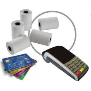 FourniResto Bobine de Papier Thermique pour TPE Cartes Bancaires - 57 x 65 x 12 mm - Lot de 5 - Publicité FourniResto Bobine de Papier Thermique pour TPE Cartes Bancaires - 57 x 65 x 12 mm - Lot de 5 - Publicité