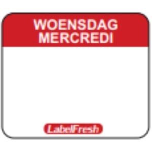 LabelFresh Etiquette de Traçabilité Label FreshEasy - Mercredi - 30 x 25 mm - Lot de 1000 - Publicité LabelFresh Etiquette de Traçabilité Label FreshEasy - Mercredi - 30 x 25 mm - Lot de 1000 - Publicité
