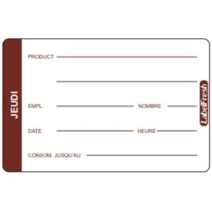 Etiquette de Traçabilité LabelFresh Pro - Jeudi - 70 x 45 mm - Lot de 500 - Publicité Etiquette de Traçabilité LabelFresh Pro - Jeudi - 70 x 45 mm - Lot de 500 - Publicité