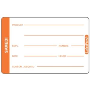 Etiquette de Traçabilité LabelFresh Pro - Samedi - 70 x 45 mm - Lot de 500 - Publicité Etiquette de Traçabilité LabelFresh Pro - Samedi - 70 x 45 mm - Lot de 500 - Publicité