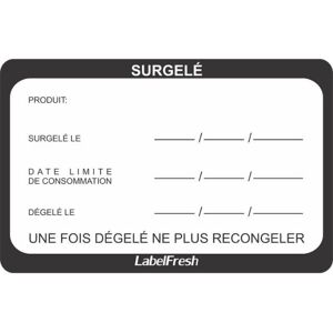 Etiquette de Traçabilité LabelFresh - Surgelés - 70 x 45 mm - Lot de 500 - Publicité Etiquette de Traçabilité LabelFresh - Surgelés - 70 x 45 mm - Lot de 500 - Publicité
