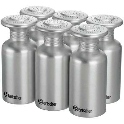Bartscher Lot de 6 Salières en Aluminium - 19 cm - Publicité Bartscher Lot de 6 Salières en Aluminium - 19 cm - Publicité