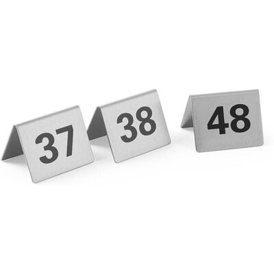 HENDI Set de 12 Chevalets de Table Numérotés de 37 à 48 - Publicité HENDI Set de 12 Chevalets de Table Numérotés de 37 à 48 - Publicité