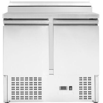 Dynasteel Saladette Compacte - 2 Portes à Toit Ouvrant - 5 Bacs GN 1/6 - Publicité Dynasteel Saladette Compacte - 2 Portes à Toit Ouvrant - 5 Bacs GN 1/6 - Publicité