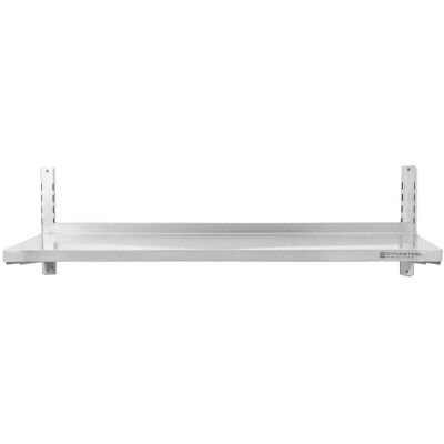 Dynasteel Etagère Murale en Inox sur Crémaillères - L 1200 x P 400 mm - Publicité Dynasteel Etagère Murale en Inox sur Crémaillères - L 1200 x P 400 mm - Publicité