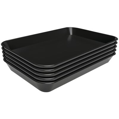 Bartscher Plat de Présentation Mélamine Noir - L 250 x P 350 x H 40 mm - Lot de 5 - Publicité Bartscher Plat de Présentation Mélamine Noir - L 250 x P 350 x H 40 mm - Lot de 5 - Publicité