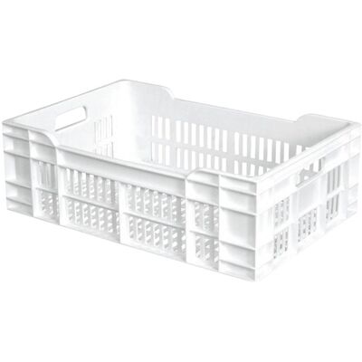 Gilac Caisse 600 X 400 Ajouree 40L Blanc - Publicité Gilac Caisse 600 X 400 Ajouree 40L Blanc - Publicité