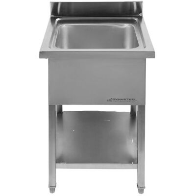 Dynasteel Plonge 1 Bac avec Dosseret et Etagère - L 600 x P 600 mm - Publicité Dynasteel Plonge 1 Bac avec Dosseret et Etagère - L 600 x P 600 mm - Publicité