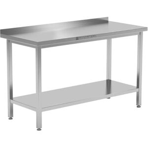 Dynasteel Table Inox avec Dosseret et Etagère - P 700 mm - L 1600 mm