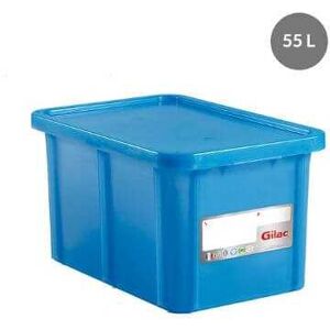 Gilac Bac HACCP Rectangulaire avec Couvercle - 55 L - Bleu - Publicité Gilac Bac HACCP Rectangulaire avec Couvercle - 55 L - Bleu - Publicité