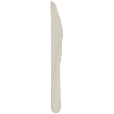 FourniResto Couteau en Bois de Bouleau - 160 mm - Lot de 100 - Publicité FourniResto Couteau en Bois de Bouleau - 160 mm - Lot de 100 - Publicité