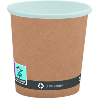 FourniResto Gobelet en Carton Kraft - 18 cl - Lot de 50 - Publicité FourniResto Gobelet en Carton Kraft - 18 cl - Lot de 50 - Publicité