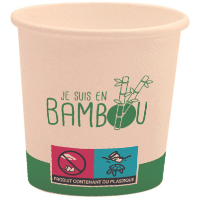 FourniResto Gobelet Bio "Je Suis en Bambou" - 30 cl - Lot de 50 - Publicité FourniResto Gobelet Bio "Je Suis en Bambou" - 30 cl - Lot de 50 - Publicité
