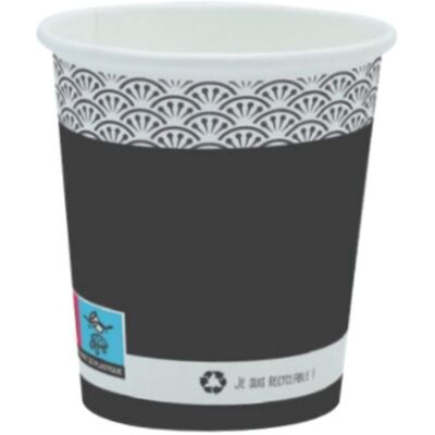 FourniResto Gobelet Carton Elegance - 25 cl - Ecoresponsable - Lot de 50 - Publicité FourniResto Gobelet Carton Elegance - 25 cl - Ecoresponsable - Lot de 50 - Publicité