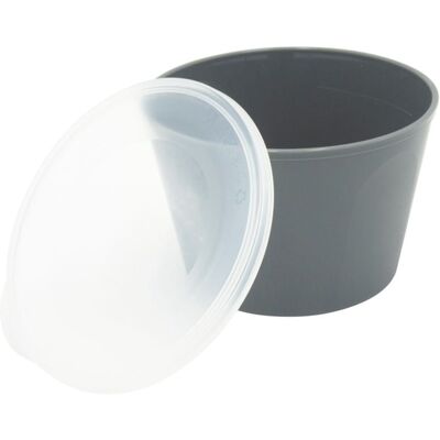 FourniResto Pot Réutilisable Multifood Gris en PP - 480 ml - Lot de 24 - Publicité FourniResto Pot Réutilisable Multifood Gris en PP - 480 ml - Lot de 24 - Publicité