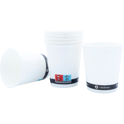 FourniResto Gobelets en carton blanc 18cl - Lot de 1000 - Publicité FourniResto Gobelets en carton blanc 18cl - Lot de 1000 - Publicité