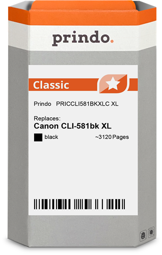 Prindo CLI-581 XL Cartouche d'encre Noir(e) Original PRICCLI581BKXLC