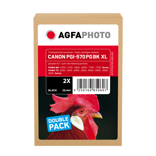 Agfa Photo PGI-570+PGBK-XL Multipack Noir(e) Original APCPGI570XLBDUOD